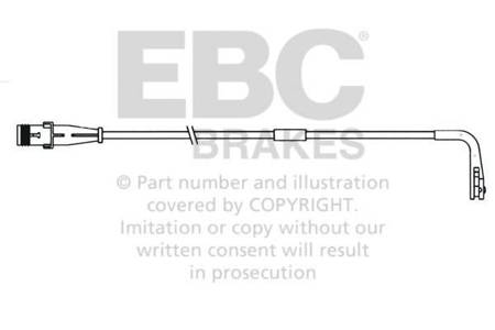 EFA119 - Czujnik zużycia klocków hamulcowych EBC Brakes OPEL | Signum | Vectra | VAUXHALL | Signum | Vectra