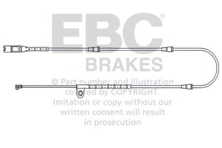 EFA141 - Czujnik zużycia klocków hamulcowych EBC Brakes BMW | X5 (E70) | X5 (F15) | X6 (E71) | X6 (F16) | BMW | X5 | X6