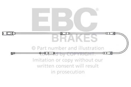 EFA160 - Czujnik zużycia klocków hamulcowych EBC Brakes BMW | 5 Series (GT F07)(530) | 5 Series (GT F07)(535) | 5 Series (GT F07