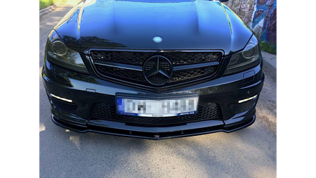 FRONT SPLITTER Mercedes-Benz C63 AMG Sedan / Estate W204 Facelift / S204 Facelift Gloss Black