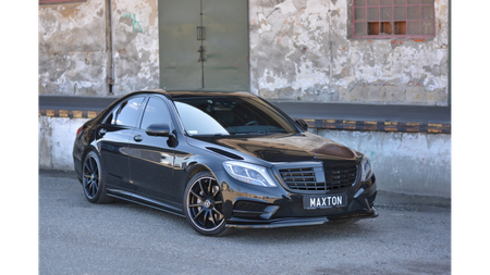 FRONT SPLITTER V.1 MERCEDES-BENZ S-CLASS AMG-LINE W222 Gloss Black