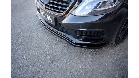 FRONT SPLITTER V.1 MERCEDES-BENZ S-CLASS AMG-LINE W222 Gloss Black