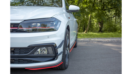 FRONT SPLITTER V.5 VW POLO MK6 GTI Gloss Black