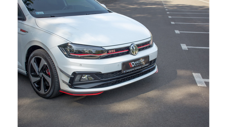 FRONT SPLITTER V.5 VW POLO MK6 GTI Gloss Black