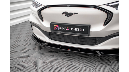 Front Splitter V.1 Ford Mustang Mach-E Mk1 Gloss Black | Spoilering ...