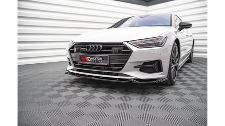 Front Splitter V.2 Audi A7 C8 Gloss Black