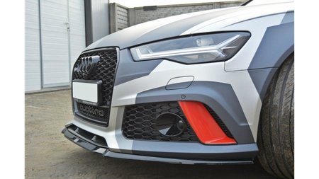 Front Splitter V.2 Audi RS6 C7 / C7 FL Gloss Black