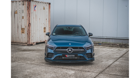 Front Splitter V.2 Mercedes A35 AMG Aero W177 Gloss Black