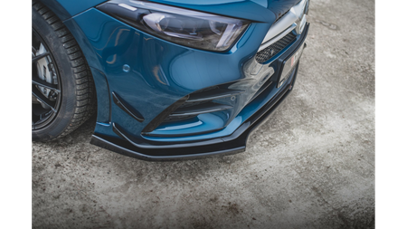 Front Splitter V.2 Mercedes A35 AMG Aero W177 Gloss Black