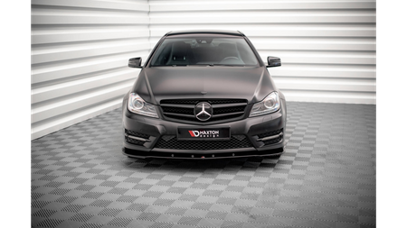 Front Splitter V.2 Mercedes-Benz C Coupe / Sedan / Estate AMG-Line C204 / W204 Facelift / S204 Facelift Gloss Black