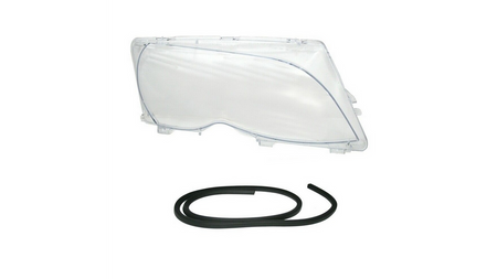 Headlight Lens Housing With Rubber RIGHT suitable for BMW 3 (E46) Sedan Touring Facelift 2001-2005