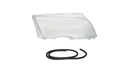 Headlight Lens Housing With Rubber RIGHT suitable for BMW 3 (E46) Sedan Touring Pre-Facelift 1998-2001