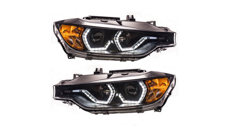 Headlights Halogen Black DRL suitable for BMW 3 (F30) Sedan (F31) Touring Pre-Facelift 2012-2015