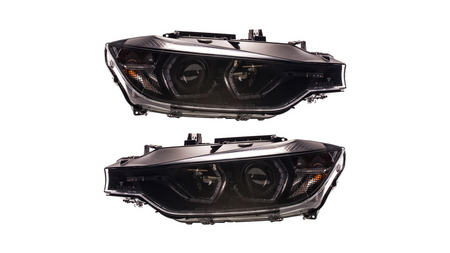 Headlights Halogen Black DRL suitable for BMW 3 (F30) Sedan (F31) Touring Pre-Facelift 2012-2015