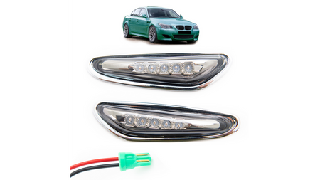 LED Side Indicators Smoke suitable for BMW 5 (E60) Sedan (E61) Touring 3 (E46) Sedan Touring 2001-2010