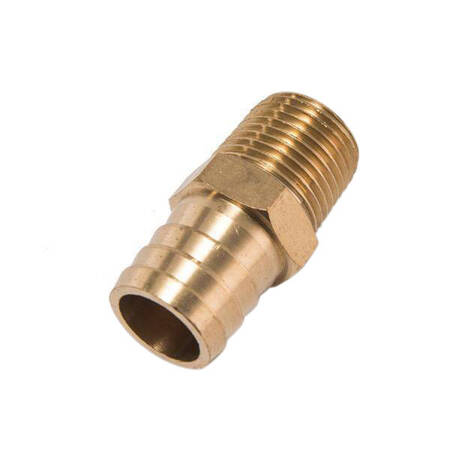 Nipple 1/2" to 19mm hose Brass