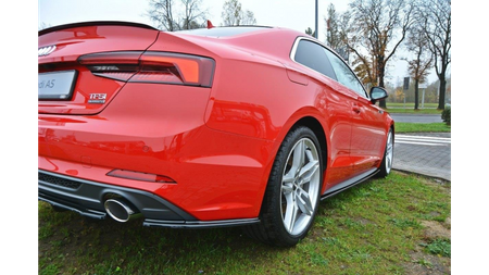 REAR SIDE SPLITTERS Audi A5 F5 S-Line Gloss Black