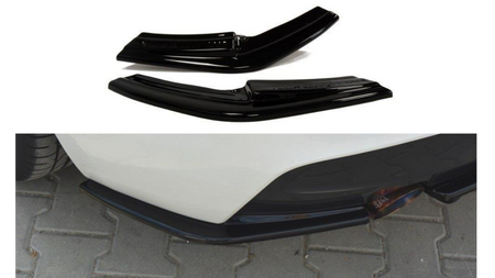 REAR SIDE SPLITTERS BMW 1 F20/F21 M-Power (PREFACE) Gloss Black