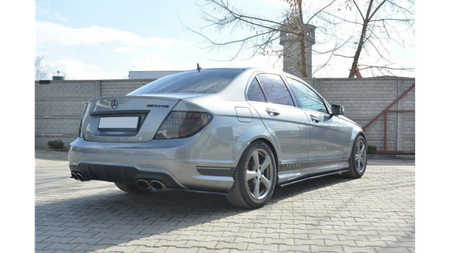 REAR SIDE SPLITTERS Mercedes-Benz C Sedan / Estate AMG-Line W204 / S204 Gloss Black