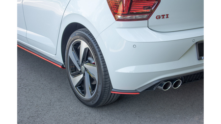 REAR SIDE SPLITTERS VW POLO MK6 GTI RED