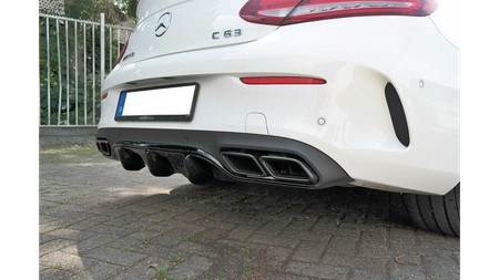 REAR VALANCE Mercedes C-class C205 63AMG Coupe Gloss Black