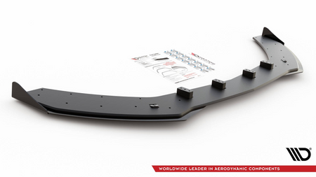 Racing Durability Front Splitter + Flaps Mercedes - AMG C43 Coupe C205 Black + Gloss Flaps