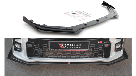 Racing Durability Front Splitter + Flaps Toyota GR Yaris Mk4 Black + Gloss Flaps