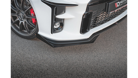 Racing Durability Front Splitter + Flaps Toyota GR Yaris Mk4 Black + Gloss Flaps