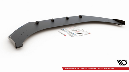 Racing Durability Front Splitter + Flaps Volkswagen Arteon R-Line Black + Gloss Flaps