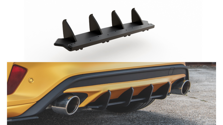 Racing Durability Rear Diffuser Ford Focus ST Mk4 Black-Red