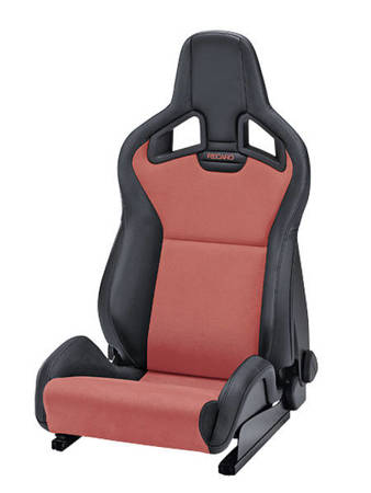 Racing Seat Recaro Sportster CS with heating Artificial leather Black / Dinamica Red