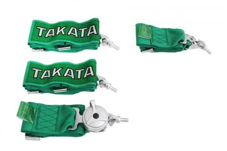 Racing seat belts 4p 3" Green Takata Replica harness