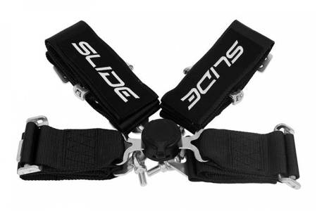 Racing seat belts Slide Quick 4p 3" Black