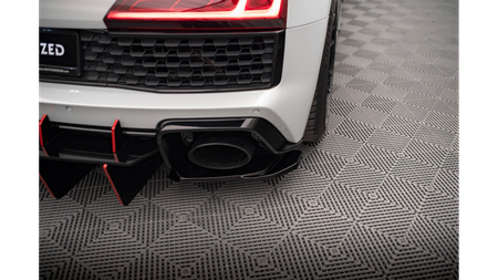 Rear Side Splitters Audi R8 Mk2 Facelift Gloss Black