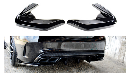 Rear Side Splitters Mercedes-AMG C 43 W205 Gloss Black