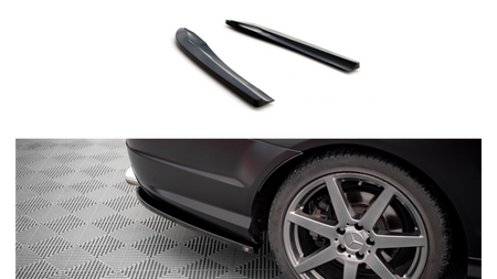 Rear Side Splitters Mercedes-Benz C Coupe / Sedan / Estate AMG-Line C204 / W204 Facelift / S204 Facelift Gloss Black