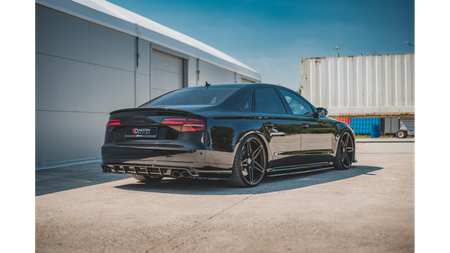 Rear Side Splitters V.2 Audi S8 D4 Facelift Gloss Black