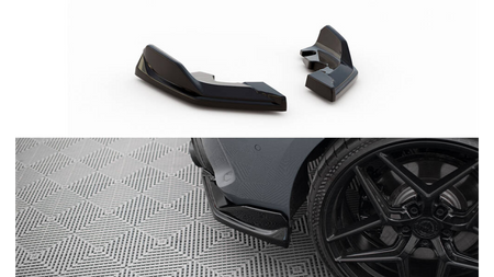 Rear Side Splitters V.4 for BMW 1 F40 M-Pack/ M135i Gloss Black