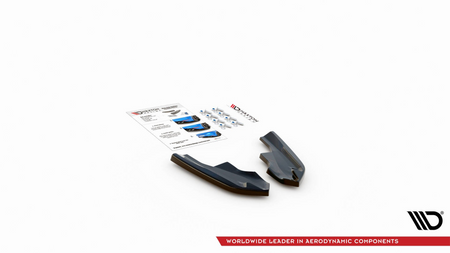Rear Side Splitters V.4 for Volkswagen Golf R Mk8 Gloss Black