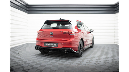 Rear Valance + Exhaust Ends Imitation Volkswagen Golf GTE Mk8 Gloss Black \ Black