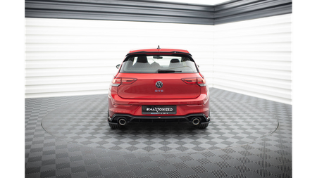 Rear Valance + Exhaust Ends Imitation Volkswagen Golf GTE Mk8 Gloss Black \ Chrome
