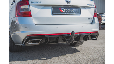 Rear Valance V.2 Skoda Octavia RS Mk3 / Mk3 FL Hatchback / Estate Gloss Black \ Diesel