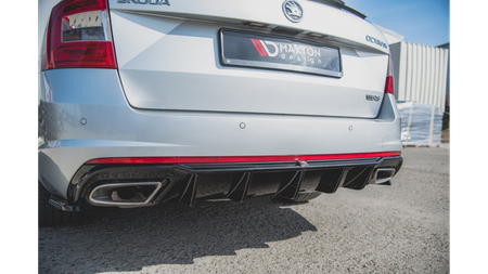 Rear Valance V.2 Skoda Octavia RS Mk3 / Mk3 FL Hatchback / Estate Gloss Black \ Diesel