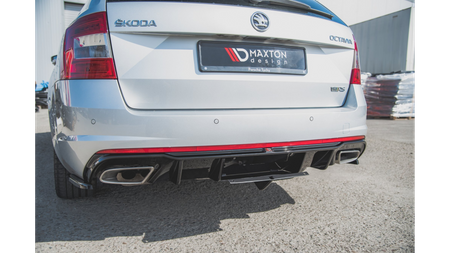 Rear Valance V.2 Skoda Octavia RS Mk3 / Mk3 FL Hatchback / Estate Gloss Black \ Gasoline