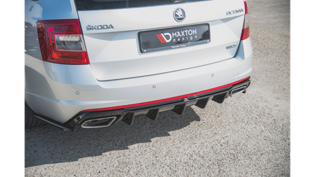 Rear Valance V.2 Skoda Octavia RS Mk3 / Mk3 FL Hatchback / Estate Gloss Black \ Gasoline