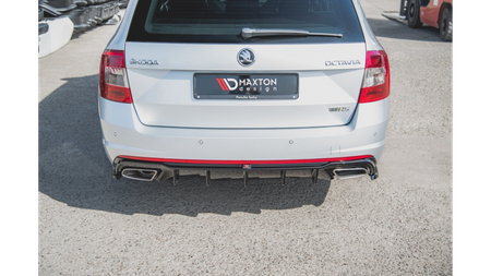 Rear Valance V.2 Skoda Octavia RS Mk3 / Mk3 FL Hatchback / Estate Gloss Black \ Gasoline