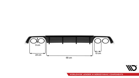 Rear Valance V.3 Seat Leon Cupra ST Mk3 FL Gloss Black