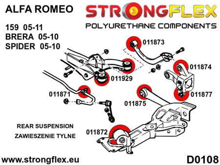 Rear suspension bush kit SPORT