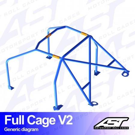 Roll Cage AUDI A1 (8X) 3-doors Hatchback FWD FULL CAGE V2