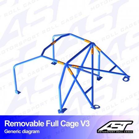 Roll Cage BMW (E30) 3-Series 4-doors Sedan RWD REMOVABLE FULL CAGE V3
